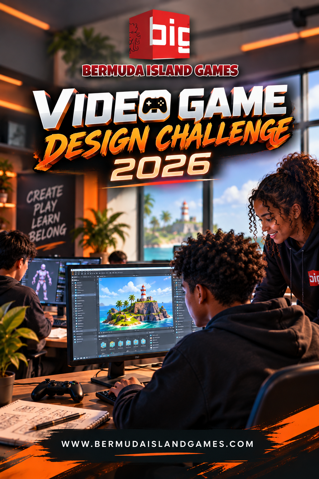 Students designing Games